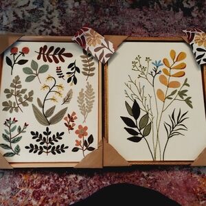 NIP 2 14.5" X 12" BP Home Textile Embroidered Wall Art